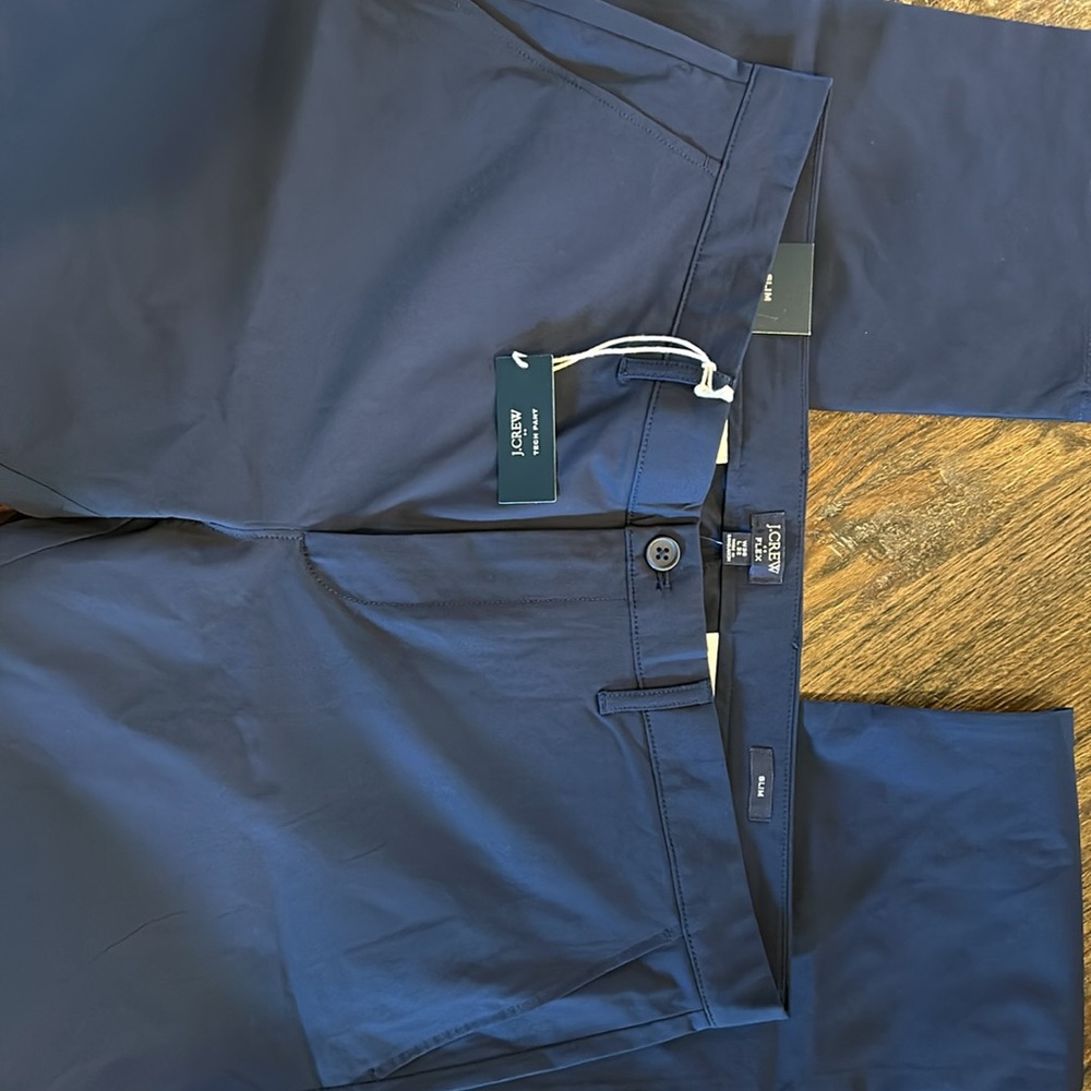 BNWT J Crew Slim Tech Pants in Navy Blue 36x32 - Picture 5 of 7